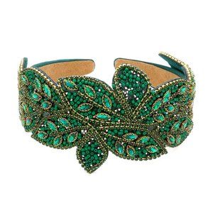 Fabulous Green Celtic Love Rhinestone Crystal Stones Embellished Headband